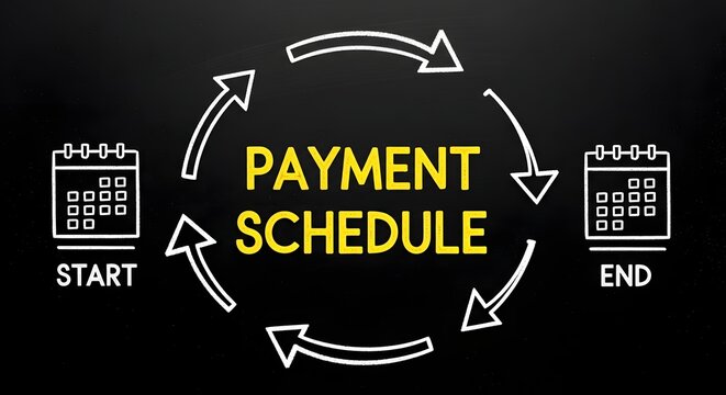 Payment Schedule concept for the financial planning.