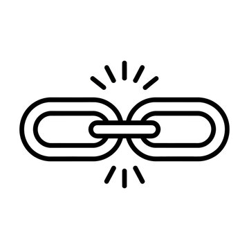 Broken chain link vector