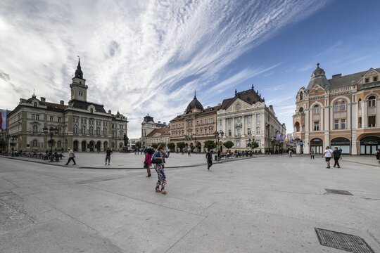 Main square with town hall, Novi Sad, Serbia