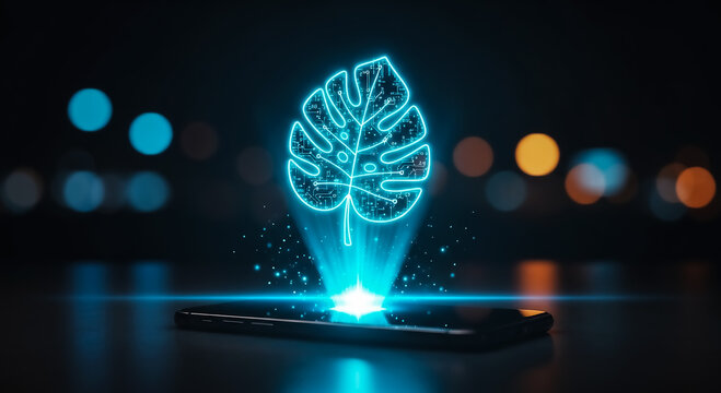 Digital brain on smartphone representing AI and neural technology innovation