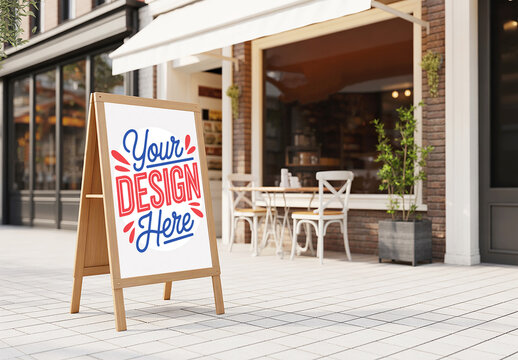 Modern Sandwich Board Mockup