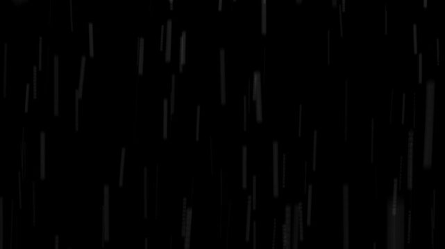Rain Overlay Loop on Black (4K 30fps)