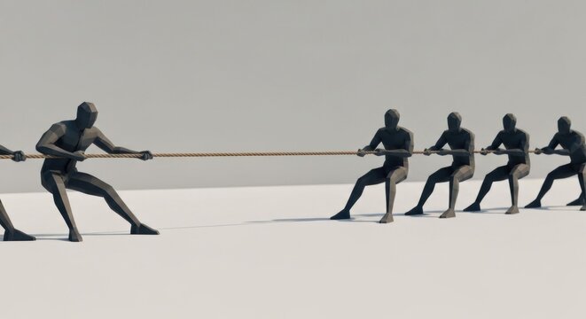 Tug-of-war 1 vs many! Struggle