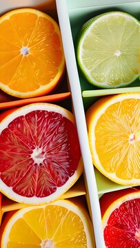 Playful fruit color blocks no impossible objects