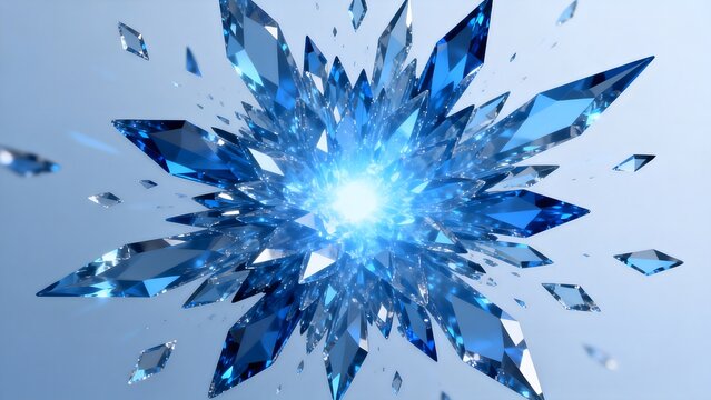 Blue Crystal Explosion