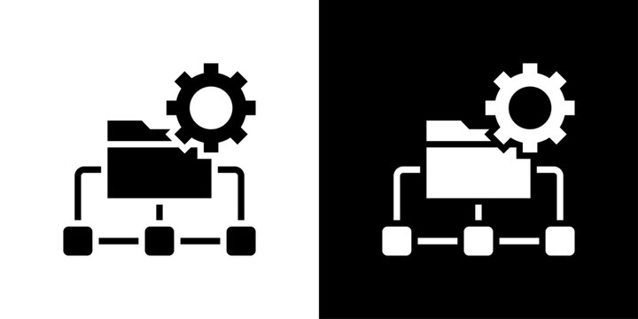 Schema Icon Sheet Black And White