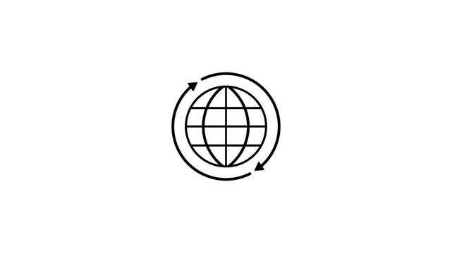 Internet icon browser icon animation 4k animated