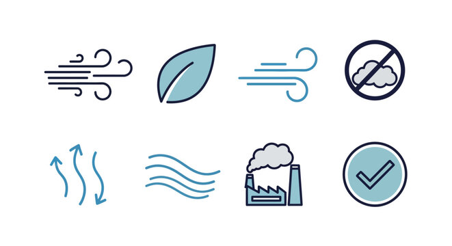 Weather forecast icons on white background.
