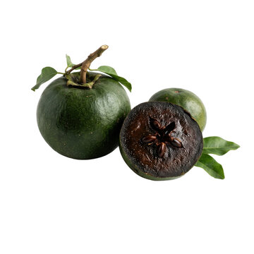 Green Star Apples, One Halved