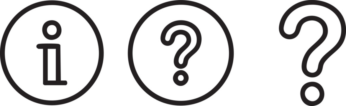 Customer Support Help and FAQ Question Mark Icons