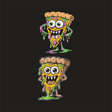 Vibrant pixel art of spongebob squarepants in two dynamic poses Vector

