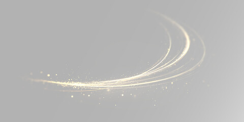 Abstract luxury neon oval frame with glowing golden and white light streaks isolated modern energy effect © theladydarina