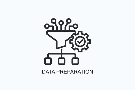 Data Preparation Icon Or Logo Isolated Vector Illustration