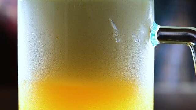 A mug of pale lager beer