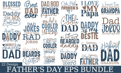 Fototapeta premium Father's Day EPS Bundle, And Single Design