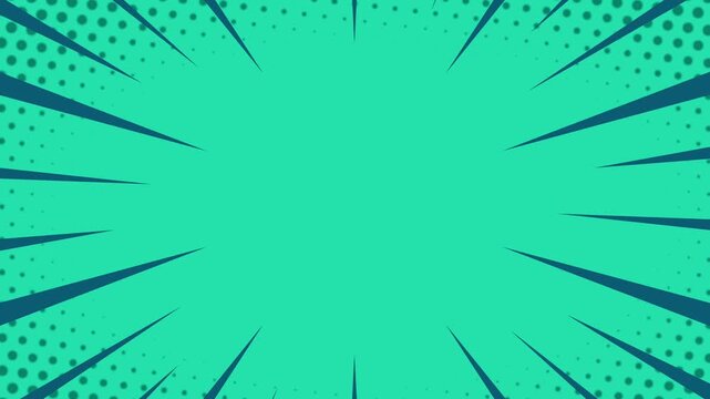 Comic Pop Art Green Screen Burst Background