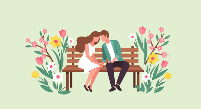 Couple sitting on a bench together 3.