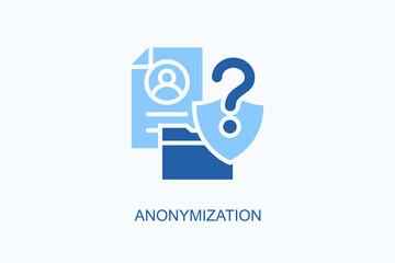 Fototapeta premium Anonymization Icon Or Logo Isolated Vector Illustration