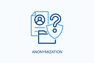 Fototapeta premium Anonymization Icon Or Logo Isolated Vector Illustration