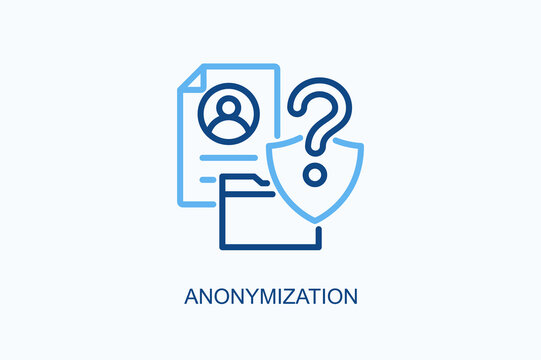 Anonymization Icon Or Logo Isolated Vector Illustration