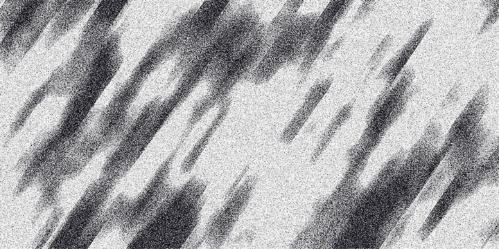 Dynamic monochrome abstract background with sharp diagonal brush strokes and a pervasive grainy texture, creating a sense of movement and artistic energy for graphic design and digital art