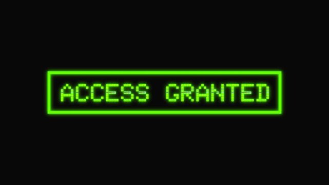 Access Granted Green Text
