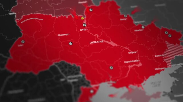 Animated Map Russia Ukraine Conflict War Crisis Overview