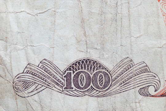 Vintage Polish 100 Sto Zlotych banknote with Ludwik Waryński 1988