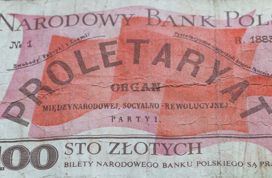 Vintage Polish document Proletaryat 100 Sto Zlotych 1883
