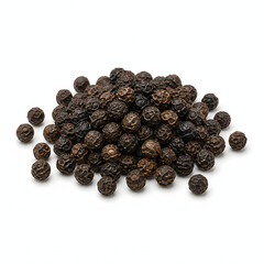Obraz premium Aromatic Black Peppercorns: A close-up view presents a fragrant pile of black peppercorns, each a tiny sphere of culinary delight and flavor, ready to enhance any dish.