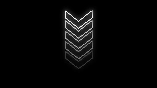 Arrow loading icon concept animation, arrows left concept, arrow looping animation left direction concept, arrow loading icon animation. Abstract directional arrow icon animation.4k