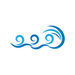 Fototapeta premium Water Wave Icon Logo Template