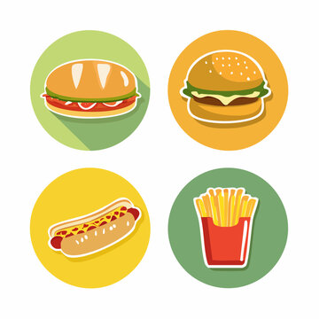 Fast Food Icons Set
