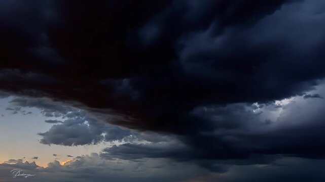 Dark Sky Symphony: The dramatic dance of nature unfolds, as a symphony of ominous, swirling clouds blankets the sky, hinting at the raw power of the elements.