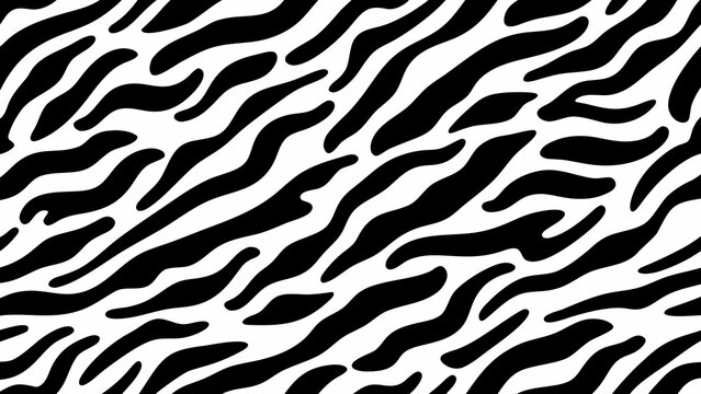 seamless black and white zebra stripe pattern with organic flowing shapes high quality professional detailed modern elegant stylish