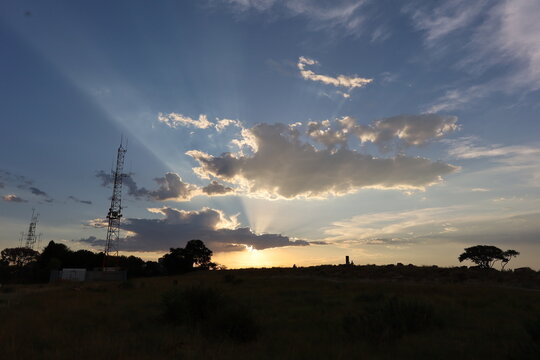 sunset in the sky