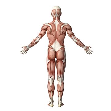 Human body muscle anatomy illustration.