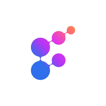 neuron simple F bio splash, connection, pharma, clinic logo, abstract water, logo plasma