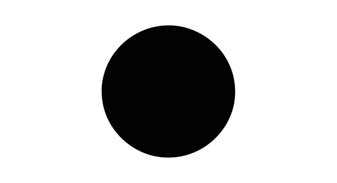 Vector illustration of black circle on a transparent background