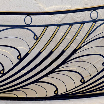 Art Deco stair railing detail