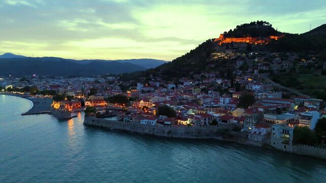 City of Nafpaktos in Aetolia-Acarnania, near Gulf of Corinth, Greece