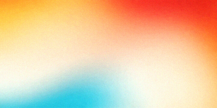 Abstract colorful watercolor background with a bright rainbow gradient pattern and vintage paper texture on a blurred blue sky backdrop including copy space for your art design