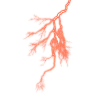 red lightning energy branch png transparent background, glowing electric plasma crack png transparent, abstract red thunder effect png transparent