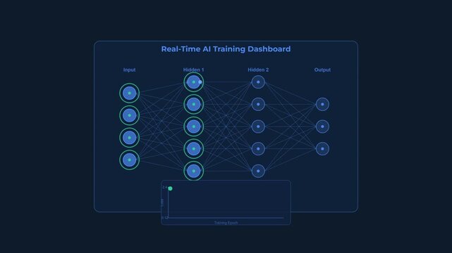 Real-Time AI Training Dashboard with Neural Network Animation
