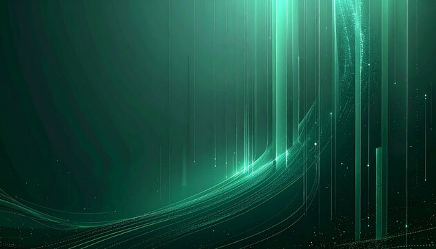 Dark Green Tech Background with Smooth Gradient