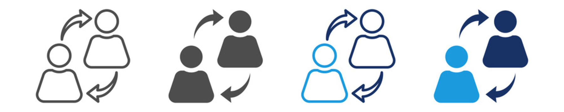 staff turnover icon set with multi concept