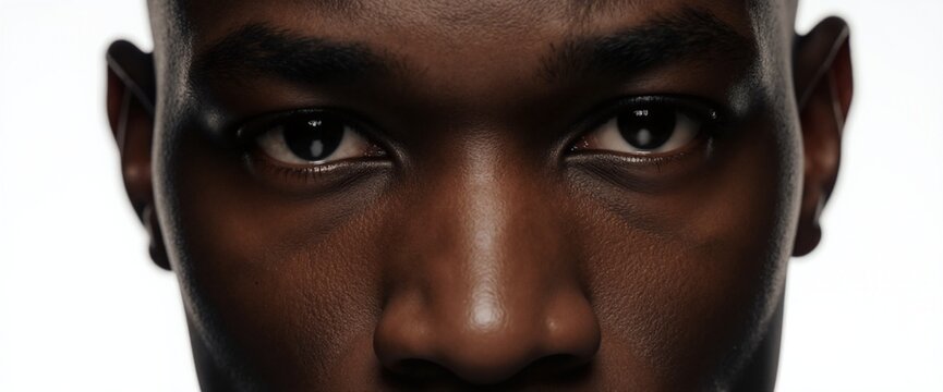 Close-up of an African American man's eyes