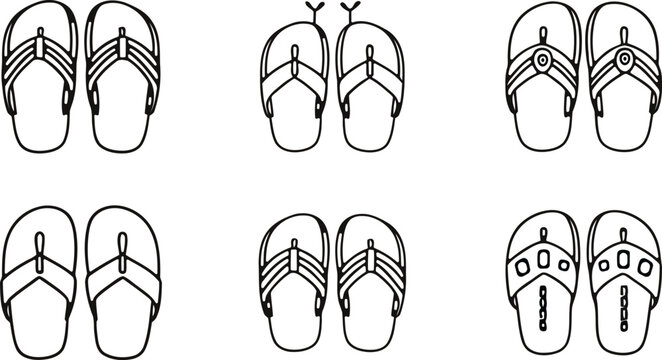 Collection of flip flop designs and styles