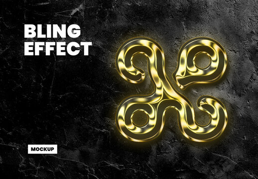 Bling Effect Mockup