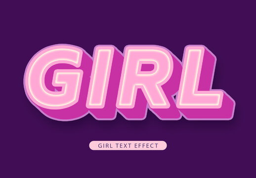 Girl Text Effect